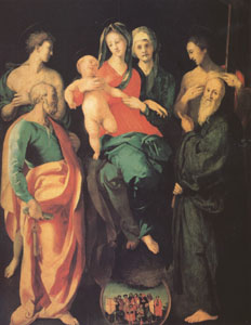 The Virgin and Child with Four Saints and the Good Thief with (mk05)